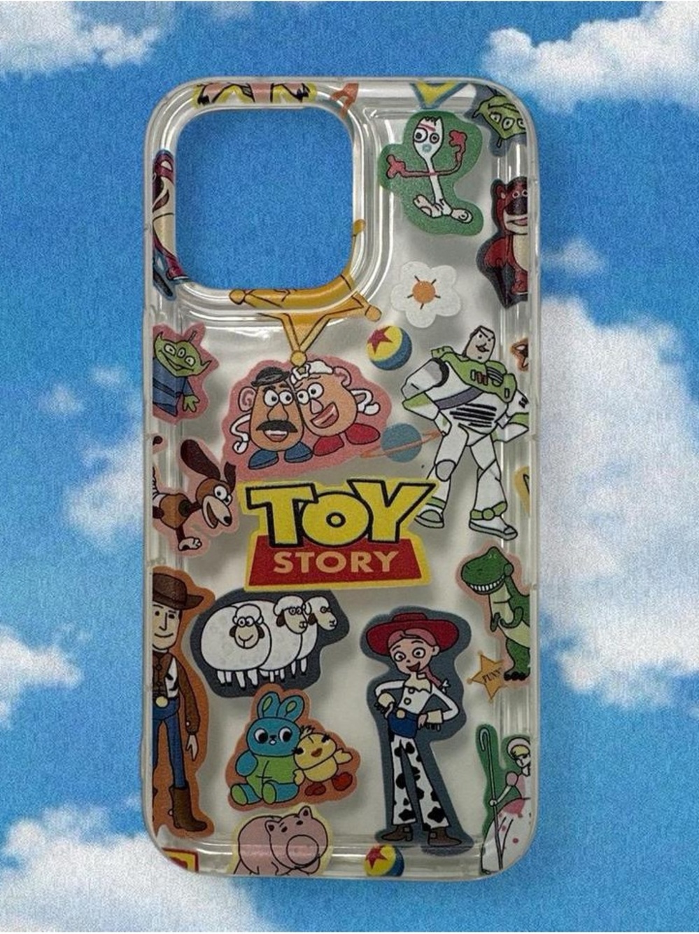 Toy Story Clear Character iPhone Case - Colorful Sticker Design